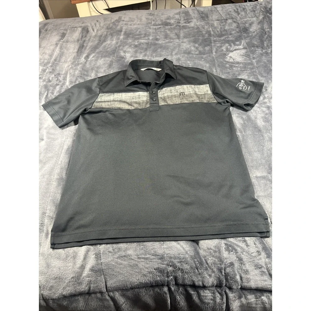 Travis Matthew Polo‎ Golf Shirt Mens Size L Black Polyester Blend